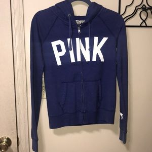 Victoria’s Secret PINK Blue Zip Up Hoodie
